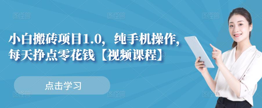 小白搬砖项目1.0，纯手机操作，每天兼职挣点零花钱-副业网