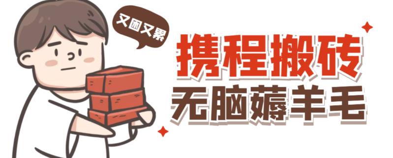 携程最新无脑薅羊毛低保玩法，后期稳定一天几十的收益，可多号放大收益-副业库