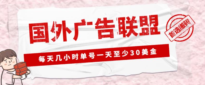 外面收费1980的最新国外LEAD广告联盟搬砖项目，单号一天至少30美金【详细玩法教程】-副业库