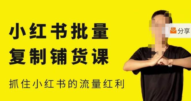 张宾·小红书批量复制铺货课，小红书0-1快速起号变现玩法，抓住小红书的流量红利（更新2023年3月）-副业网