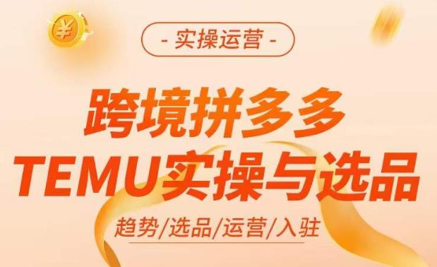 跨境拼多多TEMU实操与选品，​掌握平台运营方法技巧，选品避坑12条标准，爆款的底层思路等-副业网