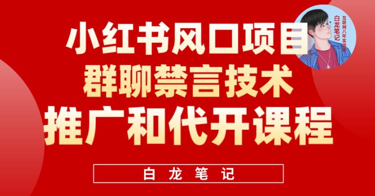 小红书风口项目日入300+，小红书群聊禁言技术代开项目，适合新手操作-副业网