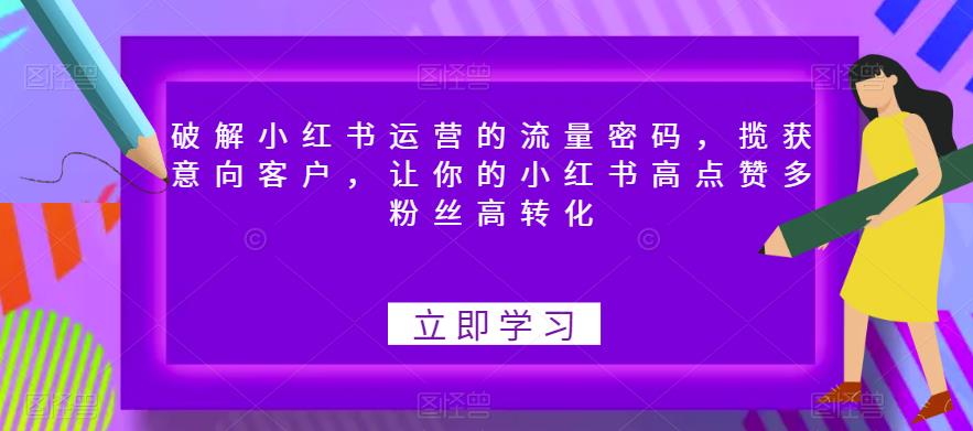 破解小红书运营的流量密码，揽获意向客户，让你的小红书高点赞多粉丝高转化-副业网