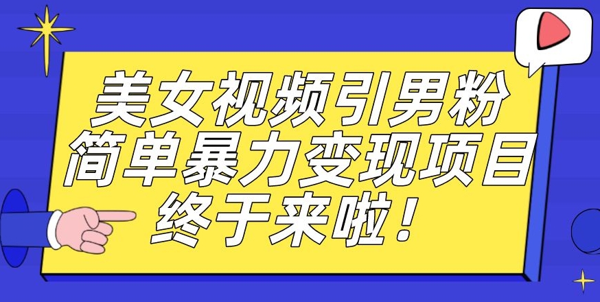 价值3980的男粉暴力引流变现项目，一部手机简单操作，新手小白轻松上手，每日收益500+【揭秘】-副业网