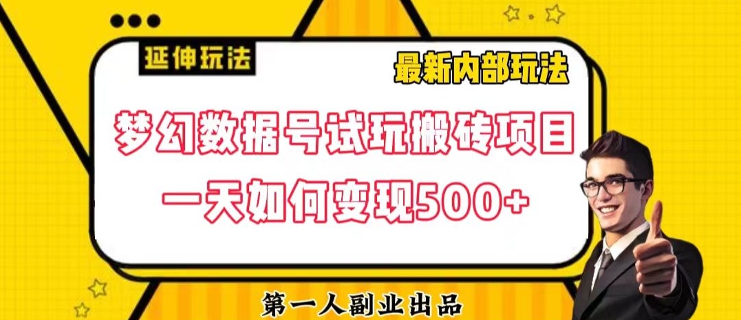 数据号回归玩法游戏试玩搬砖项目再创日入500+【揭秘】-副业网