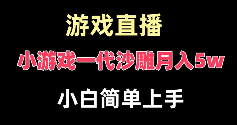玩小游戏一代沙雕月入5w，爆裂变现，快速拿结果，高级保姆式教学-副业网