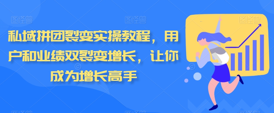 私域拼团裂变实操教程，用户和业绩双裂变增长，让你成为增长高手-副业网