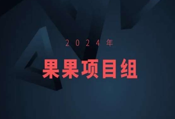 2024年果果项目组项目合集-果果最新项目-副业网