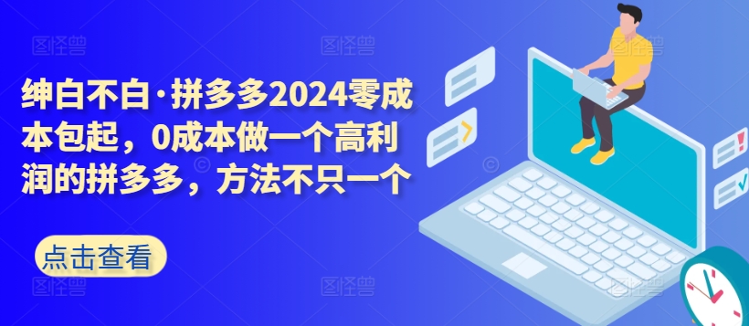 拼多多2024零成本包起，0成本做一个高利润的拼多多，方法不只一个-副业网