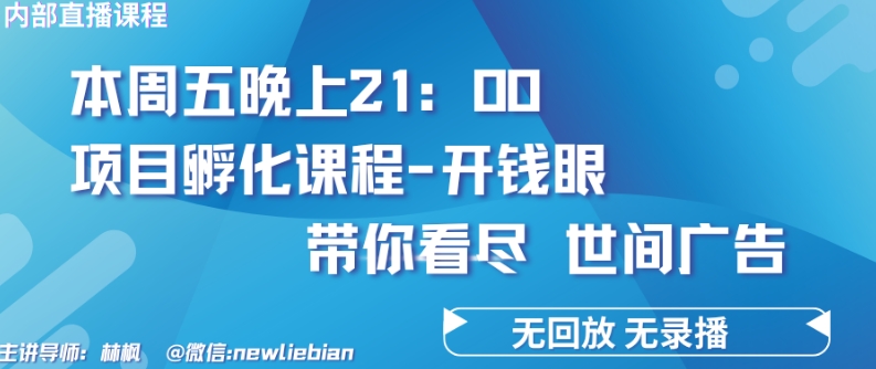 4.26日内部回放课程《项目孵化-开钱眼》赚钱的底层逻辑-副业网