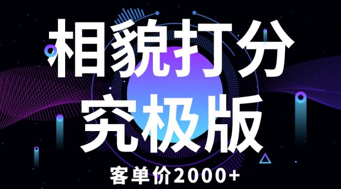 相貌打分究极版，客单价2000+纯新手小白就可操作的项目-副业网