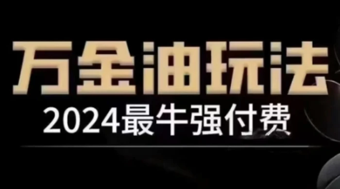 2024最牛强付费，万金油强付费玩法，干货满满，全程实操起飞（更新12月）-副业网