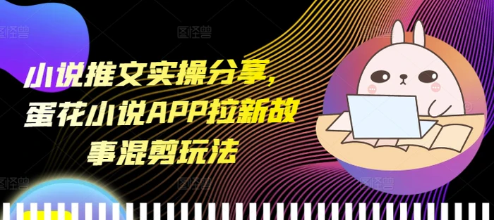 小说推文实操分享，蛋花小说APP拉新故事混剪玩法-副业网