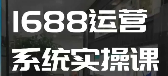 1688高阶运营系统实操课，快速掌握1688店铺运营的核心玩法-副业网