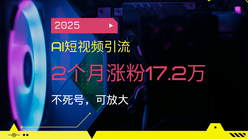 （14213期）2025AI短视频引流，2个月涨粉17.2万，不死号，可放大-副业库
