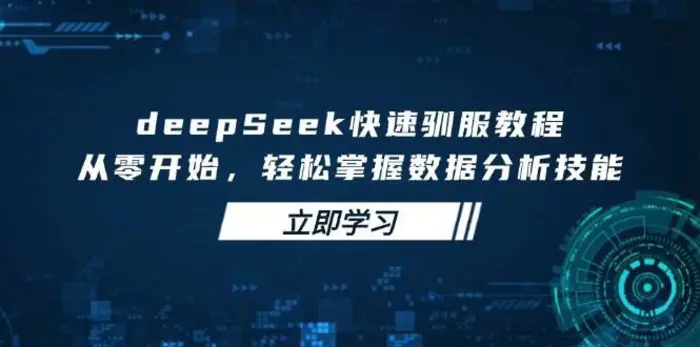 deepSeek快速驯服教程，从零开始，轻松掌握数据分析技能-副业网