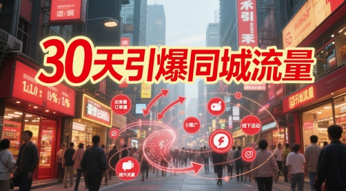 30天引爆同城流量：团购篇 认知篇 流量篇 来客篇 达人篇 老板人设IP篇 投流篇-副业网