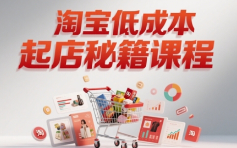 淘宝低成本起店系统课,助你快速起店,实现弯道超车-副业网
