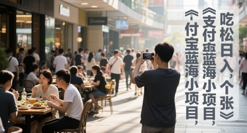 支付宝蓝海小项目，吃饭逛街拍个照，轻松日入1张-副业库