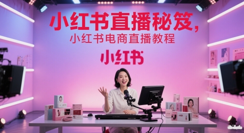 小红书直播秘笈，小红书电商直播教程-副业库
