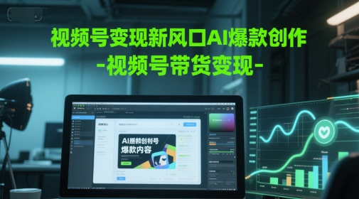 视频号变现新风口AI爆款创作-视频号带货变现-副业库