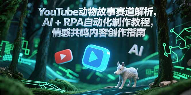 YouTube动物故事赛道解析，AI+RPA自动化制作教程，情感共鸣内容创作指南-副业库