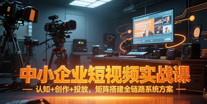 中小企业短视频实战课，认知+创作+投放，矩阵搭建全链路系统方案-副业库