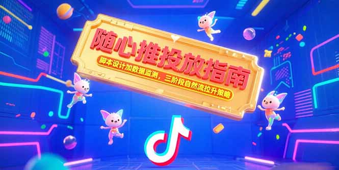 随心推投放指南，脚本设计加数据监测，三阶段自然流拉升策略-副业库