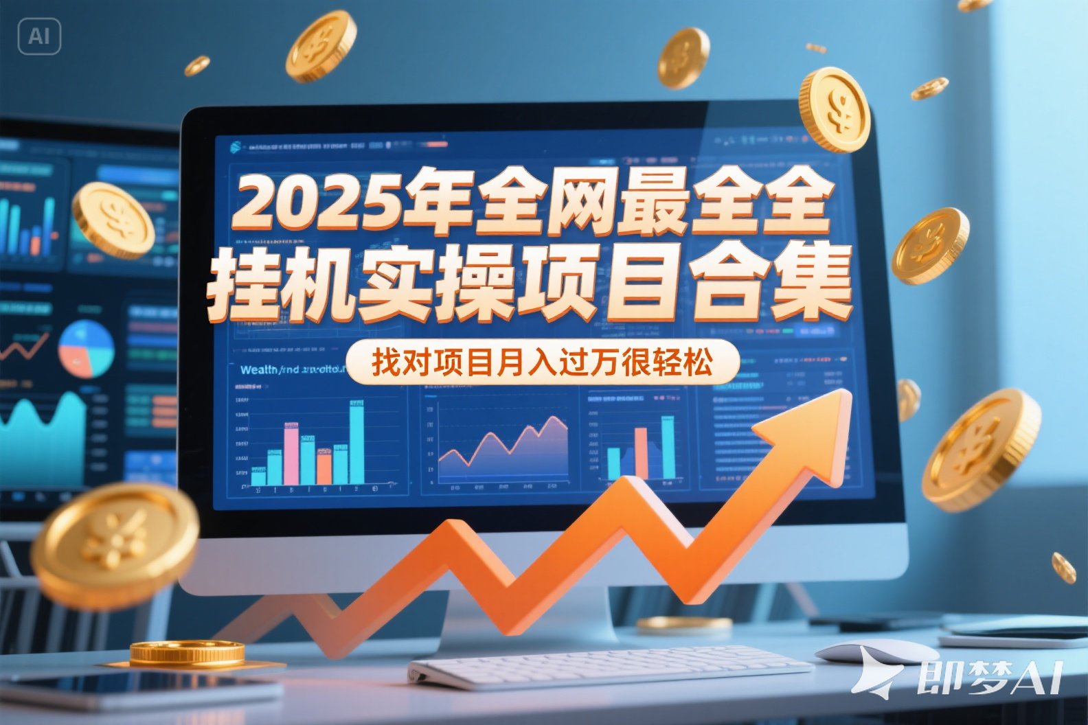 2025年挂机实操项目实操演练，挂机类型，AI直播类型，轻资产创业类型…-副业库