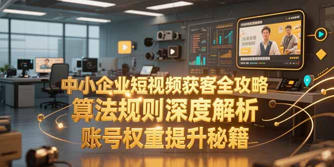 中小企业短视频获客全攻略，算法规则深度解析，账号权重提升秘籍-副业库