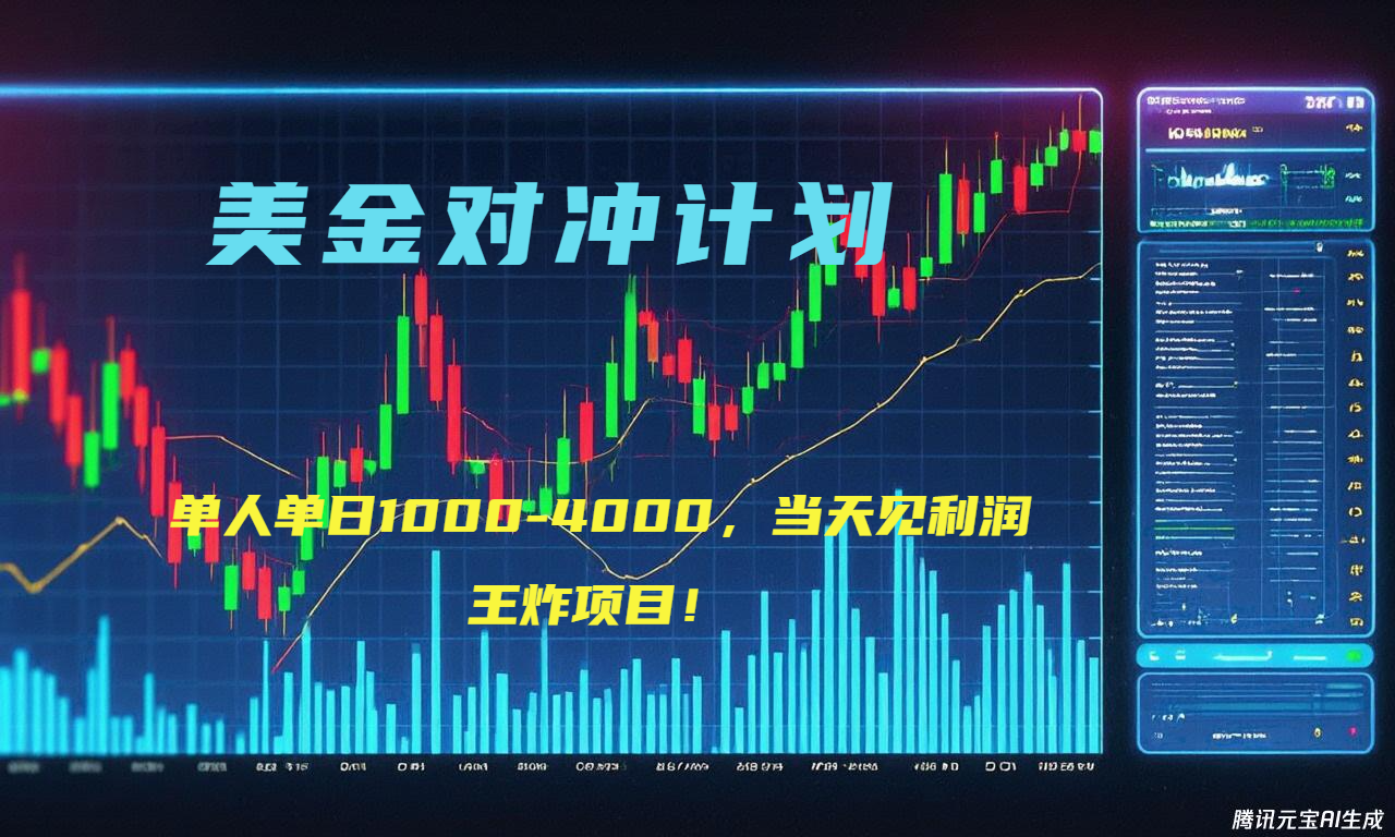 2025年最暴力项目“美金先登计划”最新最强对冲战法，每日实际收益1K-4K-副业库