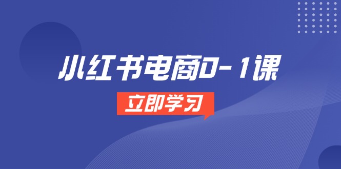 小红书电商0-1课，开店选品全流程，多平台素材处理与爆款笔记制作-副业网