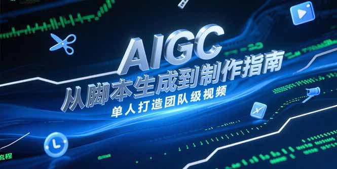 AIGC视频制作指南，从脚本生成到剪辑全流程，单人打造团队级视频-副业网