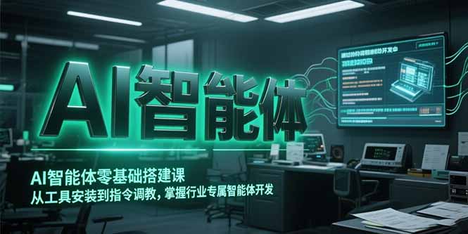 AI智能体零基础搭建课，从工具安装到指令调教，掌握行业专属智能体开发…-副业网
