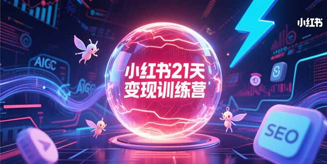小红书21天变现训练营，AIGC工具高效应用，SEO优化核心技巧-副业网