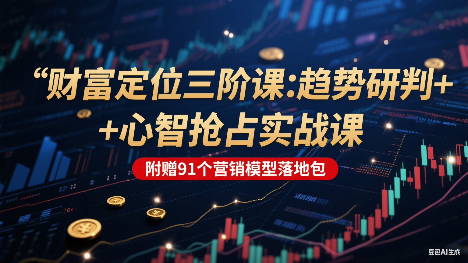 财富定位三阶：趋势研判 + 心智抢占实战课，附赠91个营销模型落地包-副业网