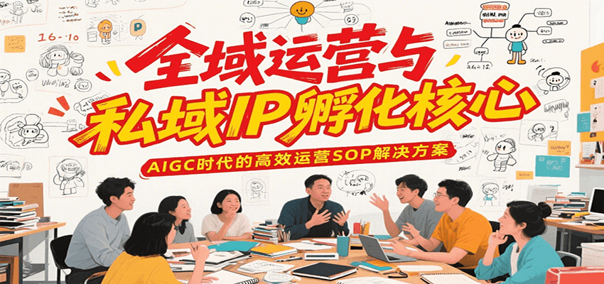 全域运营与私域IP孵化核心，AIGC时代的高效运营SOP解决方案-副业网