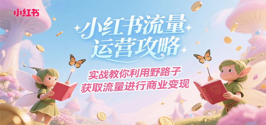 小红书流量运营攻略，实战教你利用野路子获取流量进行商业变现-副业网