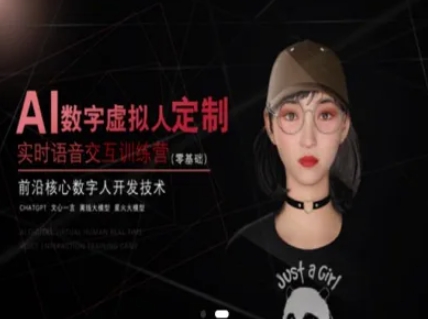 AI数字虚拟人定制，实时语音交互训练营(零基础)，前沿核心数字人开发技术-副业网