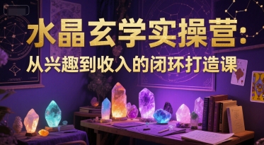 水晶玄学实操营：从兴趣到收入的闭环打造课-副业网