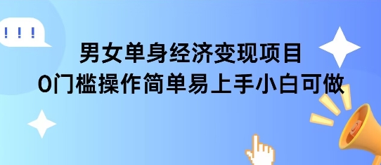 女单身经济项目变现周期长可复购率高日入1k+-副业网