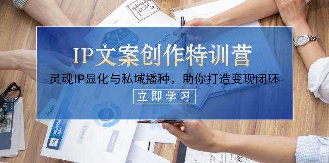 IP文案创作特训营，灵魂IP显化与私域播种，助你打造变现闭环(14节课)-副业网