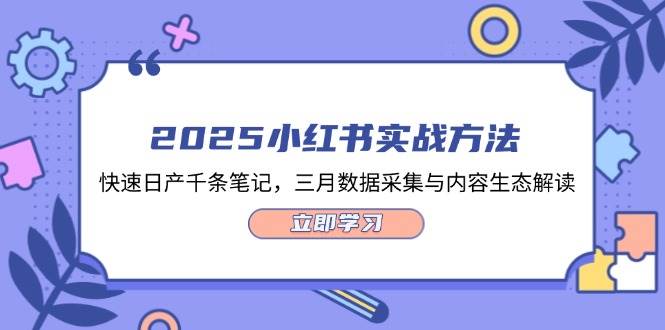 2025小红书实战方法，快速日产千条笔记，三月数据采集与内容生态解读-副业网