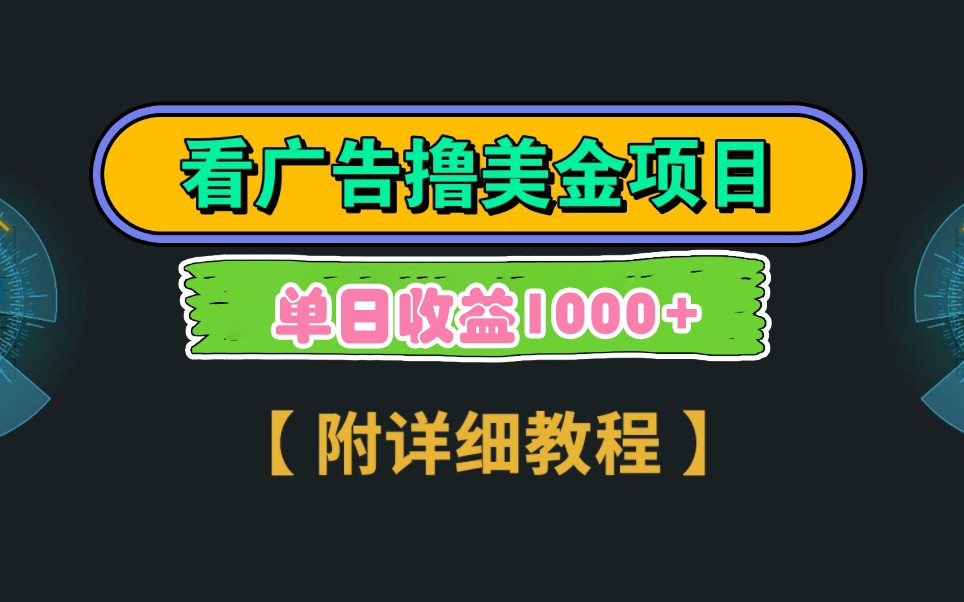 Google谷歌看广告撸美金，3分钟到账2.5美元，自撸拉新收益无上限，轻松日入1k+-副业网
