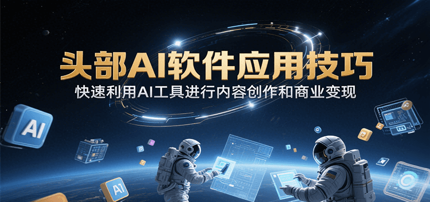 头部AI软件应用技巧，快速利用AI工具进行内容创作和商业变现-副业网