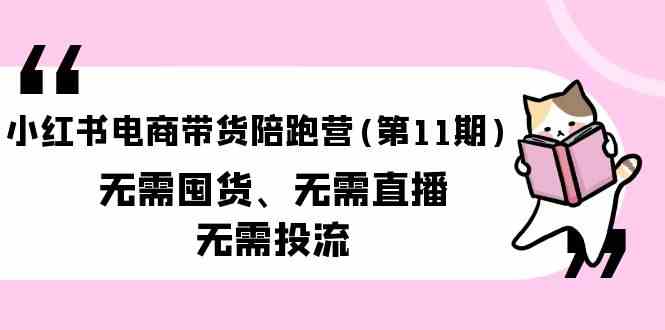 小红书电商带货陪跑营(第11期)无需囤货、无需直播、无需投流-副业网