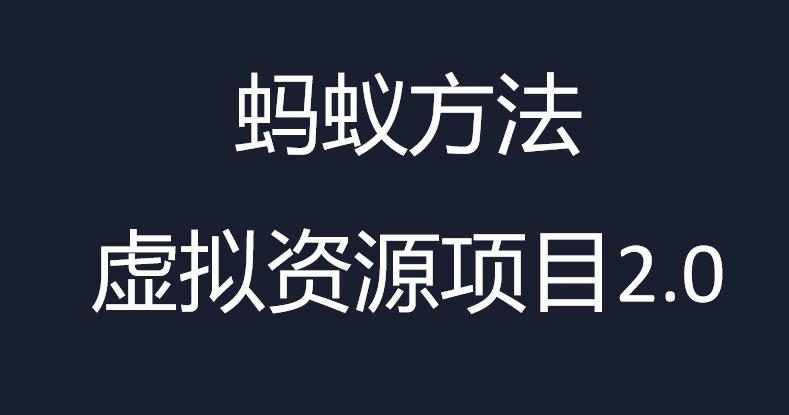 虚拟资源掘金课，虚拟资源的全套玩法 价值1980元-副业网