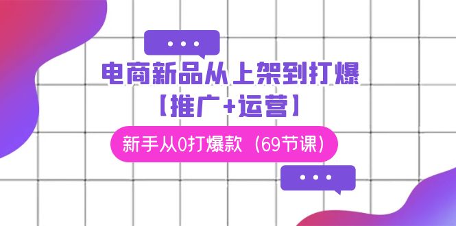 电商新品从上架到打爆【推广+运营】，新手从0打爆款（69节课）-副业网