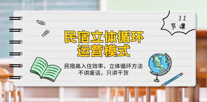 民宿立体循环运营模式：民宿高入住效率，立体循环方法，只讲干货（32节）-副业网