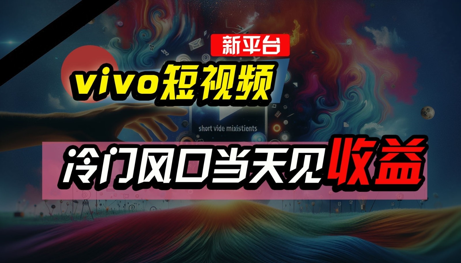 全新平台vivo短视频，新风口AI混剪无脑搬运，冷门风口当天见收益，7天撸了2300+了-副业网